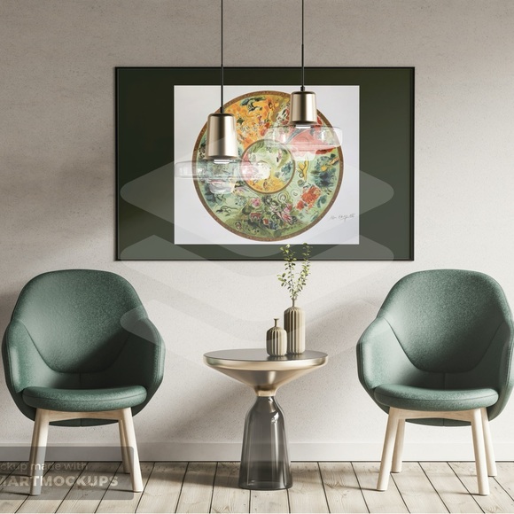 Marc Chagall 1994 Paris Opera Ceiling LTD ED Lithograph - 25” x 35” - with COA - Picture 3 of 12